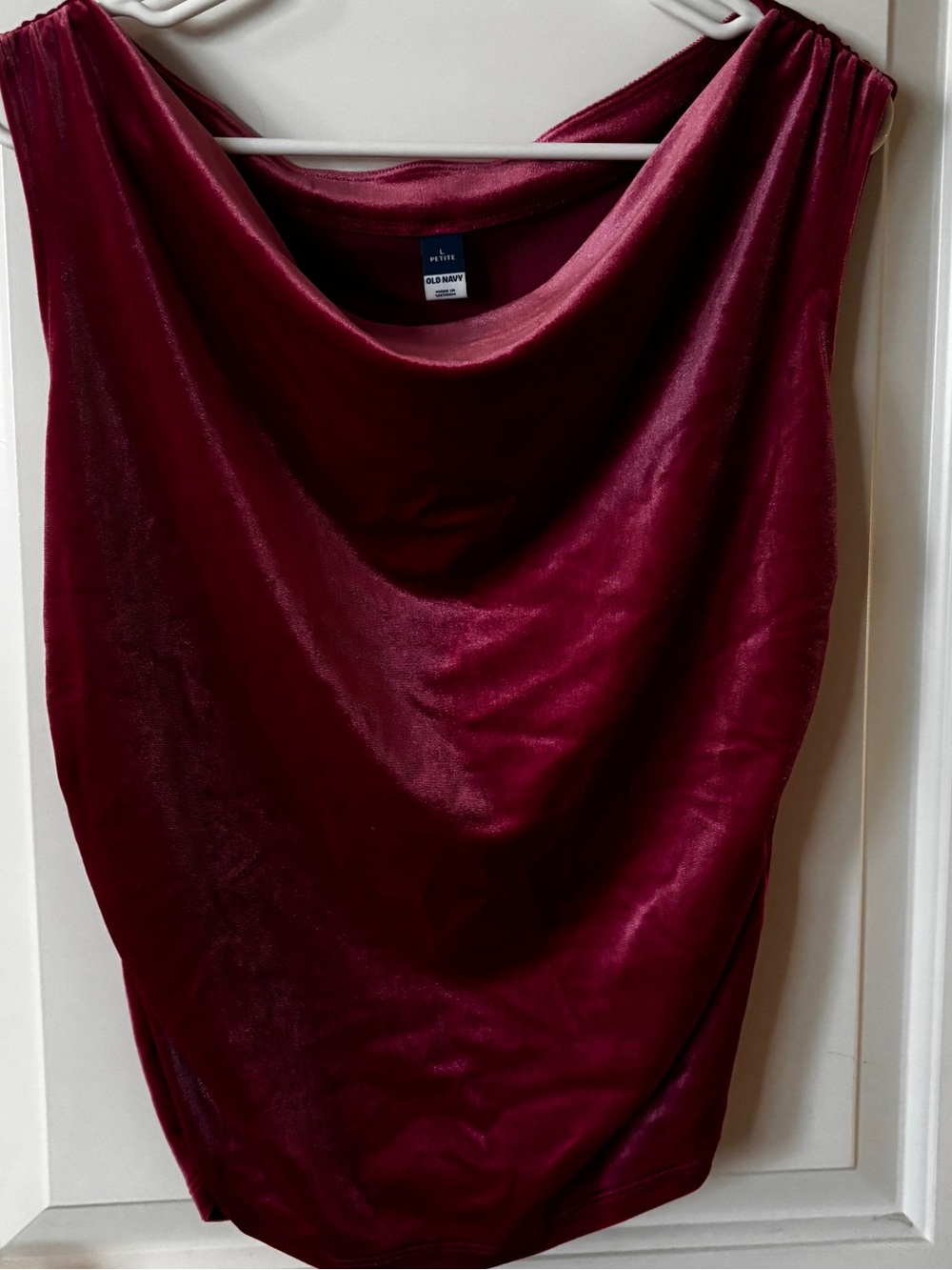 Old Navy Cowl Neck Velvet Top